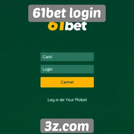 Processo de cadastro no 61bet login