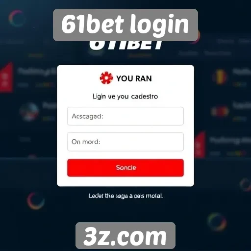 Guia de cadastro no 61bet login